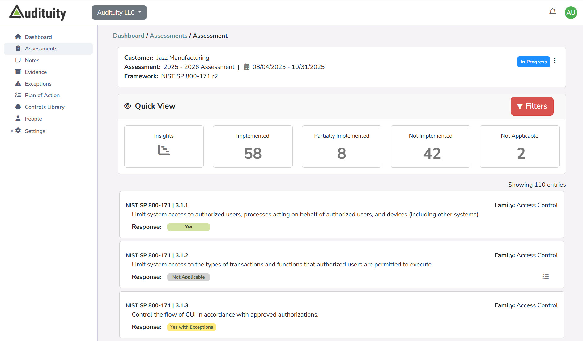 Assessment Dashboard
